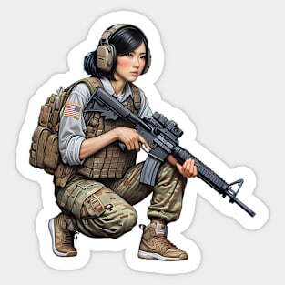 Tactical Girl Sticker